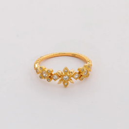 Italian Style Gold Plated Silver Ring