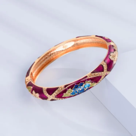 Unique Design Jewelry Bracelets Purple Zinc Alloy Bangles