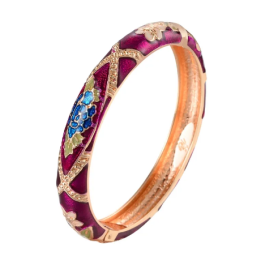 Unique Design Jewelry Bracelets Purple Zinc Alloy Bangles